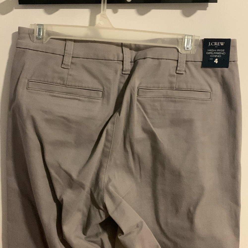 J. Crew Girlfriend High Rise Chino Size 4 Gray